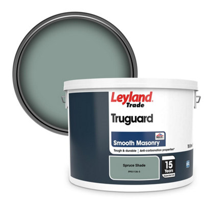 Leyland Trade Truguard Smooth Masonry Paint Spruce Shade (PPG1136-5) 10L