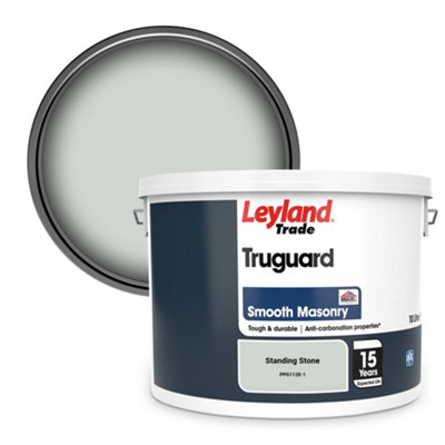 Leyland Trade Truguard Smooth Masonry Paint Standing Stone (PPG1128-1) 10L