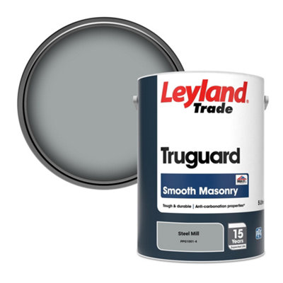 Leyland Trade Truguard Smooth Masonry Paint Steel Mill (PPG1001-4) 5L
