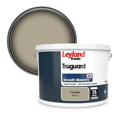 Leyland Trade Truguard Smooth Masonry Paint True Khaki (PPG14-27) 10L
