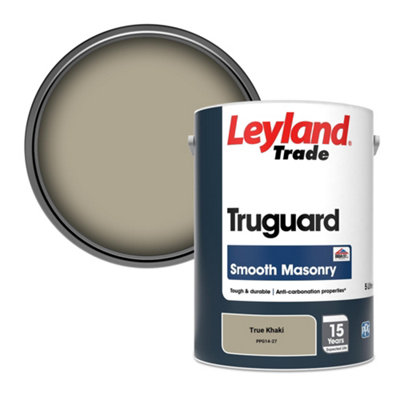 Leyland Trade Truguard Smooth Masonry Paint True Khaki (PPG14-27) 5L