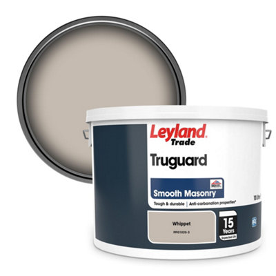 Leyland Trade Truguard Smooth Masonry Paint Whippet (PPG1020-3) 10L