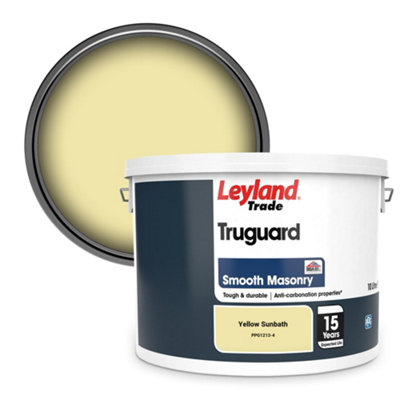 Leyland Trade Truguard Smooth Masonry Paint Yellow Sunbath (PPG1213-4) 10L
