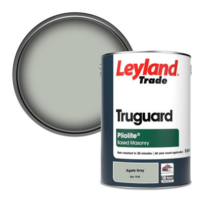 Leyland Trade Truguard Smooth Pliolite Masonry Paint Agate Grey (RAL 7038) 5L