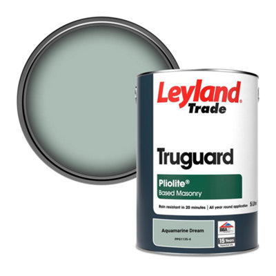Leyland Trade Truguard Smooth Pliolite Masonry Paint Aquamarine Dream (PPG1135-4) 5L