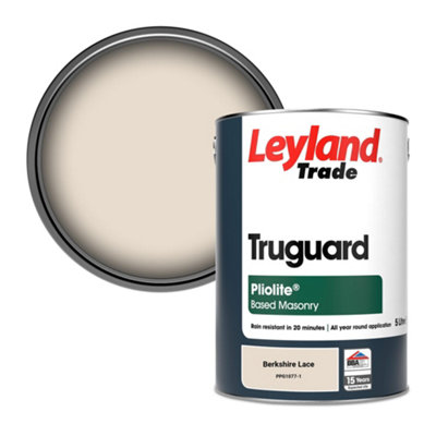 Leyland Trade Truguard Smooth Pliolite Masonry Paint Berkshire Lace (PPG1077-1) 5L