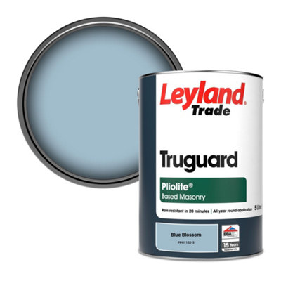 Leyland Trade Truguard Smooth Pliolite Masonry Paint Blue Blossom (PPG1152-3) 5L