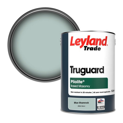 Leyland Trade Truguard Smooth Pliolite Masonry Paint Blue Shamrock (PPG1136-4) 5L