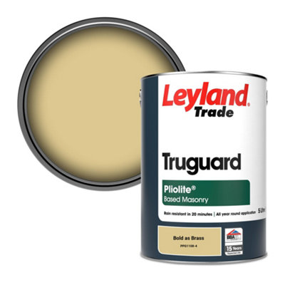 Leyland Trade Truguard Smooth Pliolite Masonry Paint Bold as Brass (PPG1108-4) 5L