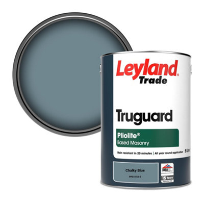 Leyland Trade Truguard Smooth Pliolite Masonry Paint Chalky Blue (PPG1153-5) 5L