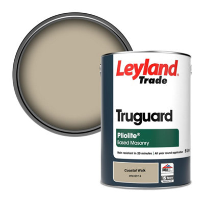 Leyland Trade Truguard Smooth Pliolite Masonry Paint Coastal Walk (PPG1097-4) 5L
