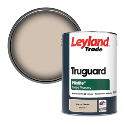 Leyland Trade Truguard Smooth Pliolite Masonry Paint Cocoa Cream (PPG1079-3) 5L