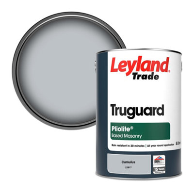 Leyland Trade Truguard Smooth Pliolite Masonry Paint Cumulus (22B17) 5L