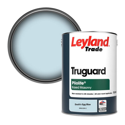 Leyland Trade Truguard Smooth Pliolite Masonry Paint Duck's Egg Blue (PPG1239-2) 5L