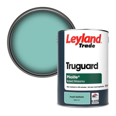 Leyland Trade Truguard Smooth Pliolite Masonry Paint Fresh Seafoam ...