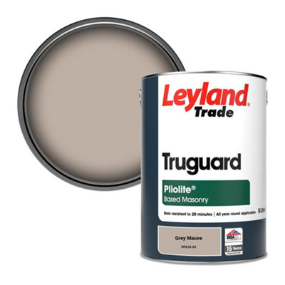 Leyland Trade Truguard Smooth Pliolite Masonry Paint Grey Mauve (PPG18-03) 5L