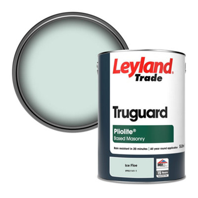 Leyland Trade Truguard Smooth Pliolite Masonry Paint Ice Floe (PPG1141-1) 5L