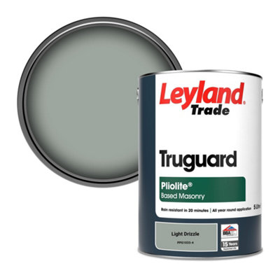 Leyland Trade Truguard Smooth Pliolite Masonry Paint Light Drizzle (PPG1033-4) 5L