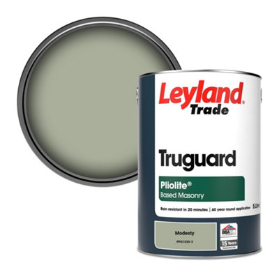 Leyland Trade Truguard Smooth Pliolite Masonry Paint Modesty (PPG1030-3) 5L