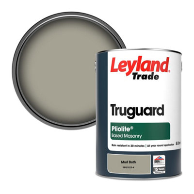 Leyland Trade Truguard Smooth Pliolite Masonry Paint Mud Bath (PPG1025-4) 5L