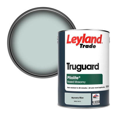 Leyland Trade Truguard Smooth Pliolite Masonry Paint Nursery Blue (PPG1143-2) 5L