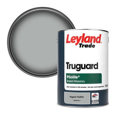 Leyland Trade Truguard Smooth Pliolite Masonry Paint Pigeon Feather (PPG0995-4) 5L