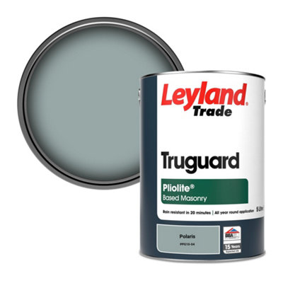 Leyland Trade Truguard Smooth Pliolite Masonry Paint Polaris (PPG10-04) 5L