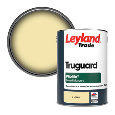 Leyland Trade Truguard Smooth Pliolite Masonry Paint (S 1020-Y) 5L