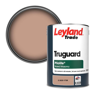 Leyland Trade Truguard Smooth Pliolite Masonry Paint (S 3020-Y70R) 5L