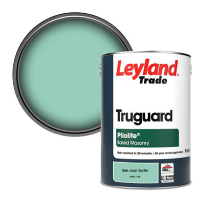 Leyland Trade Truguard Smooth Pliolite Masonry Paint San Juan Spritz (PPG17-29) 5L