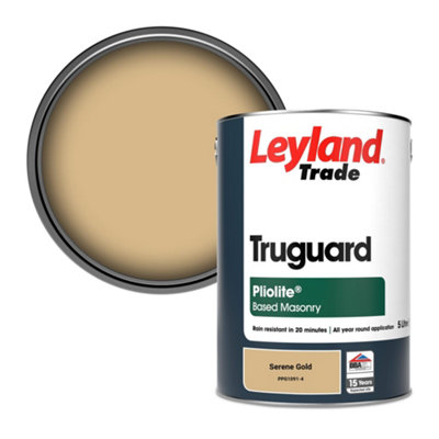 Leyland Trade Truguard Smooth Pliolite Masonry Paint Serene Gold (PPG1091-4) 5L