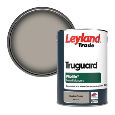 Leyland Trade Truguard Smooth Pliolite Masonry Paint Shadow Taupe (PPG14-01) 5L