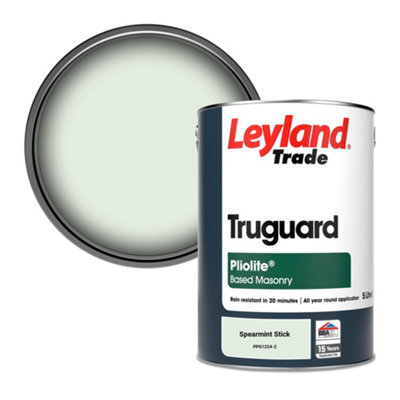 Leyland Trade Truguard Smooth Pliolite Masonry Paint Spearmint Stick (PPG1224-2) 5L