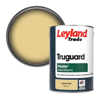 Leyland Trade Truguard Smooth Pliolite Masonry Paint Tainted Gold (PPG11-02) 5L