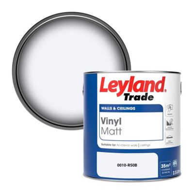 Leyland Trade Vinyl Matt Walls & Ceilings Emulsion Paint (0010-R50B) 2.5L