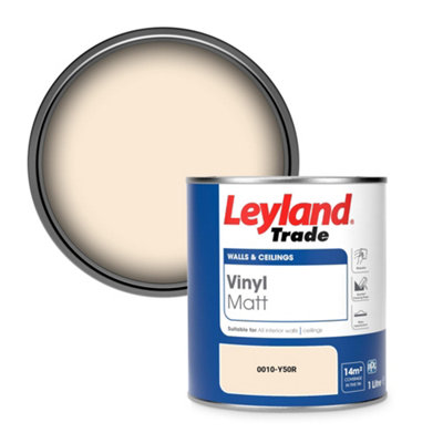 Leyland Trade Vinyl Matt Walls & Ceilings Emulsion Paint (0010-Y50R) 1L