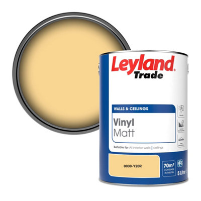 Leyland Trade Vinyl Matt Walls & Ceilings Emulsion Paint (0030-Y20R) 5L