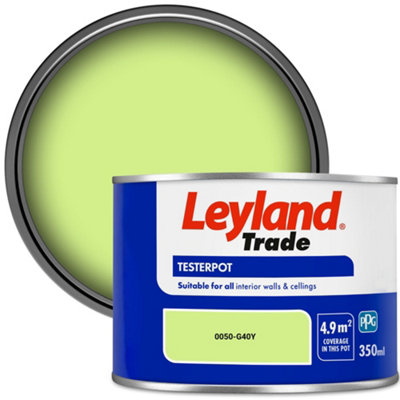 Leyland Trade Vinyl Matt Walls & Ceilings Emulsion Paint (0050-G40Y) 350ml Tester