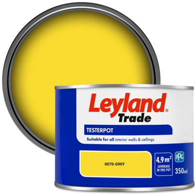 Leyland Trade Vinyl Matt Walls & Ceilings Emulsion Paint (0070-G90Y) 350ml Tester