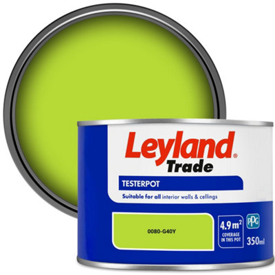 Leyland Trade Vinyl Matt Walls & Ceilings Emulsion Paint (0080-G40Y) 350ml Tester