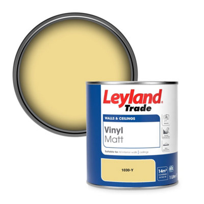 Leyland Trade Vinyl Matt Walls & Ceilings Emulsion Paint (1030-Y) 1L