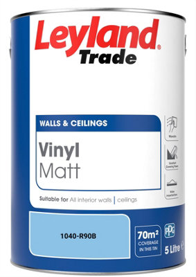 Leyland Trade Vinyl Matt Walls & Ceilings Emulsion Paint (1040-R90B) 5L