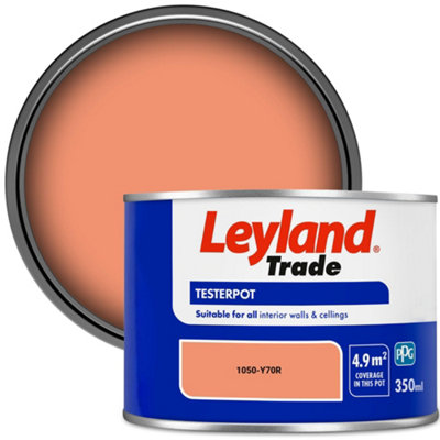 Leyland Trade Vinyl Matt Walls & Ceilings Emulsion Paint (1050-Y70R) 350ml Tester
