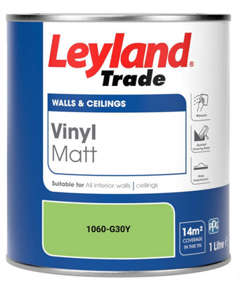 Leyland Trade Vinyl Matt Walls & Ceilings Emulsion Paint (1060-G30Y) 1L