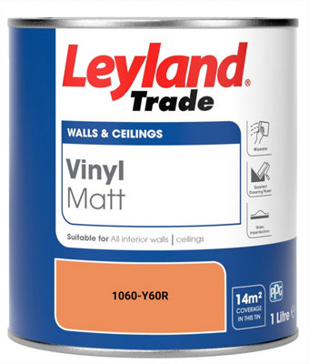 Leyland Trade Vinyl Matt Walls & Ceilings Emulsion Paint (1060-Y60R) 1L