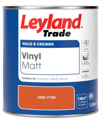 Leyland Trade Vinyl Matt Walls & Ceilings Emulsion Paint (1080-Y70R) 1L