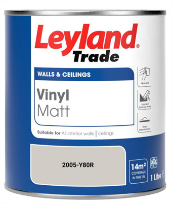 Leyland Trade Vinyl Matt Walls & Ceilings Emulsion Paint (2005-Y80R) 1L