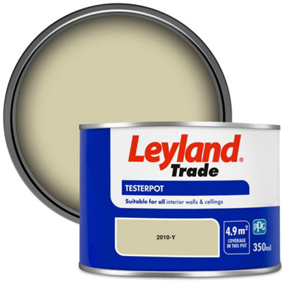 Leyland Trade Vinyl Matt Walls & Ceilings Emulsion Paint (2010-Y) 350ml Tester