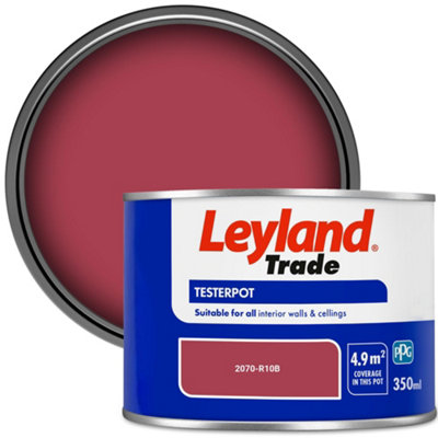 Leyland Trade Vinyl Matt Walls & Ceilings Emulsion Paint (2070-R10B) 350ml Tester