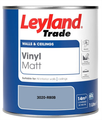 Leyland Trade Vinyl Matt Walls & Ceilings Emulsion Paint (3020-R80B) 1L